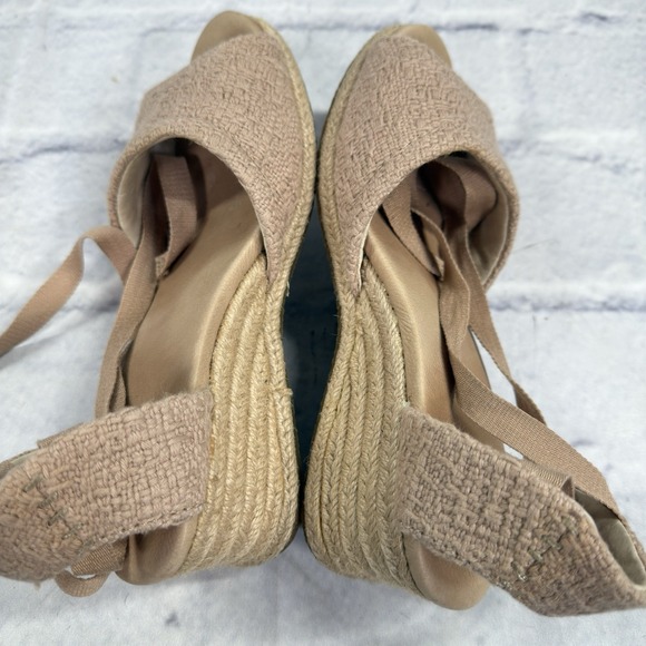 UGG Australia Delmar Espadrille Women's Wedge Lace Up Sandals Size 7 Mushroom - Picture 6 of 13